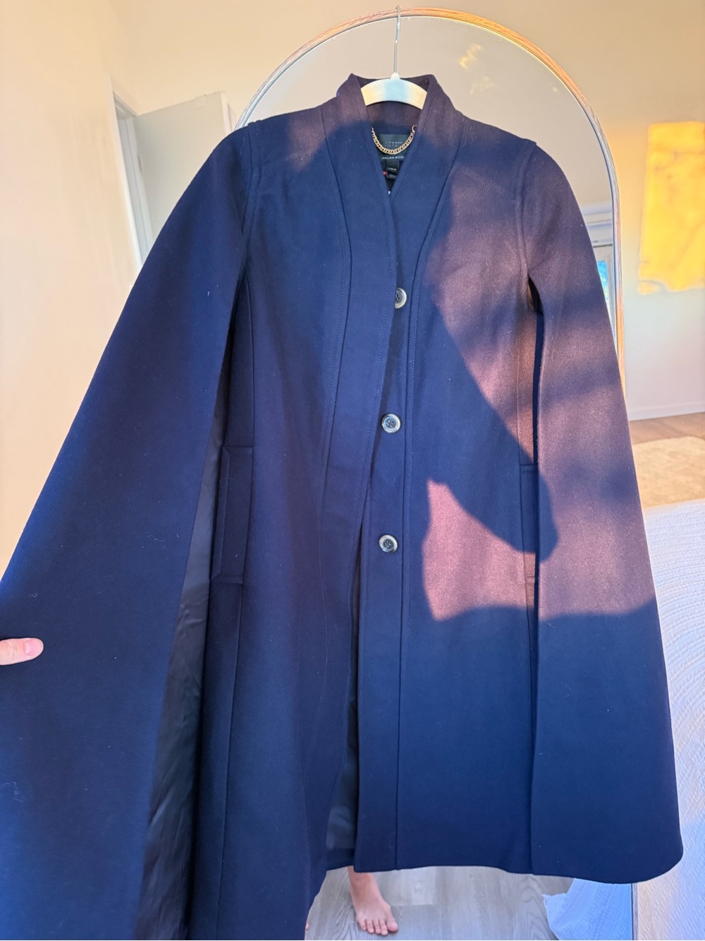 Banana Republic Navy Cape Coat - Picture 5 of 6